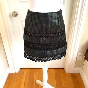 TOV Holy Skirt Mini Black Textured (31" waist, M) 42